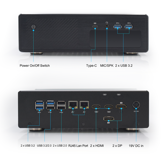 High-Performance Gaming Mini PC Ultra 5-135H Ultra 7-165H RTX 5050 8G Graphic Card Providing Powerful AI Computing Capability