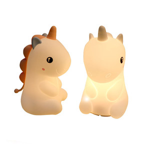 Lampe de nuit licorne en silicone sensible au toucher, avec télécommande, pour chambre d'enfant, protection des yeux, lampe de sommeil multicolore changeante - Product Image 3