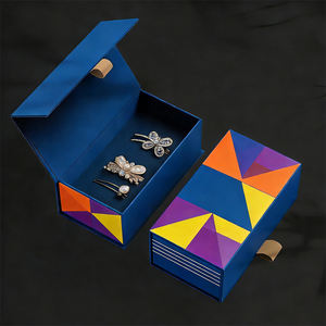 Boîte d'emballage en papier magnétique avec charnière et laminage mat personnalisé pour les outils de <span class=keywords><strong>coiffure</strong></span>, les perruques et les soins capillaires - Product Image 3