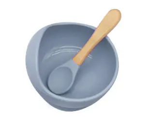 BPA Free Food Food Food Grade Silicone bavaglino cucchiaio forchetta tazza tazza divisa piastra di aspirazione Set