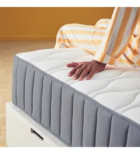 批发便宜的特大床Colchon乳胶矫形Colchon记忆泡沫口袋弹簧睡眠床垫卷在一个盒子里