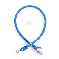 Câble réseau Ethernet Cat5e blindé SFTP en CCA multibrins 24AWG avec gaine PVC et connecteur RJ45, longueur personnalisable