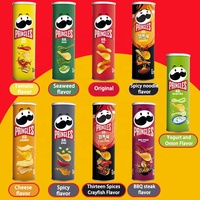 Papas Fritas Crujientes Saladas de 110g, Caja de Snacks Fritos, Empaquetado a Granel para Venta al por Mayor