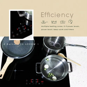 เตาแม่เหล็กไฟฟ้าคุณภาพสูง 8000 วัตต์ ดีไซน์ใหม่ ปุ่มสัมผัสเซ็นเซอร์ เครื่องใช้ไฟฟ้าภายในบ้าน สำหรับติดตั้งแบบฝัง - Product Image 1