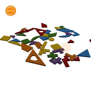 Trẻ Em 3-6 Tuổi Giáo Dục Mẫu Giáo Xây Dựng Khối Câu Đố Bằng Gỗ 4 Trong 1 Tangram Câu Đố Đồ Chơi - Product Image 6