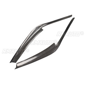 1 paire de couvre-phares en fibre de carbone véritable pour Toyota Camry 2018 2019, autocollants pour phares, garnitures de phares - Product Image 2