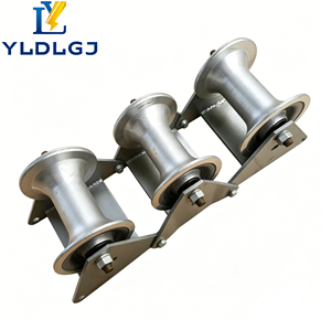 Rouleau de guidage industriel articulé YILI à trois roues en aluminium pour le déposement souterrain de câbles électriques et de télécommunications - Product Image 5