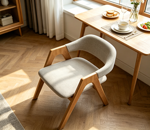 Modern Scandinavian Wooden Living Room <b>Chair</b> With Solid Wood Legs And Ergonomic Design For Home Furniture - Product Image 1