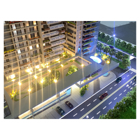 Modèle de conception de plan d'aménagement paysager 3D architectural flambant neuf, construction de maison avec utilisation en extérieur et garantie d'un an