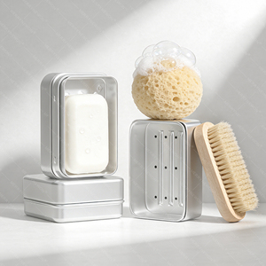 Boîte à savon en aluminium en gros avec plateau de drainage pour emballage de savon solide pratique pour les voyages - Product Image 4