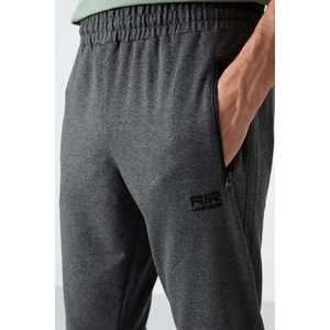 Pantalon de jogging pour homme Rory en mélange anthracite, taille élastique, décontracté, respirant, coupe ajustée - Product Image 4