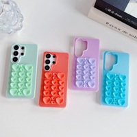 Coque de téléphone 2-en-1 détachable avec ventouse en forme de cœur et fonction anti-stress pour iPhone 7-18 Pro Max, antichoc, cadeau pour fille, protection intégrale