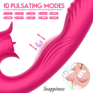 7 Frequentie Zuigen Likken Clitoris Stimulatie G-spot Seksspeeltjes 10 Frequentie Kloppen Massage Paar Masturbator Vagina Vibrator - Product Image 3