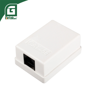 Boîtier de connexion <span class=keywords><strong>RJ45</strong></span> GETEKnet ODM Huo1/2 Port Cat5e blanc en ABS pour montage en surface avec câblage <span class=keywords><strong>T568A</strong></span>/B - Product Image 3