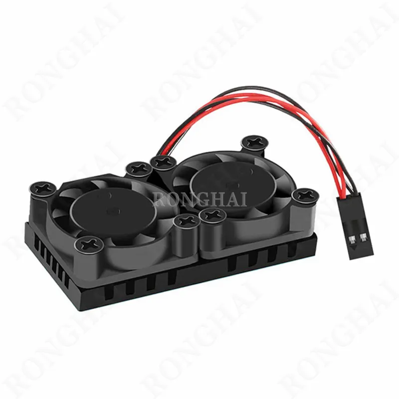 Raspberry Pi 3 3B+/4B Dual Fan with Heatsink Optional Ultimate Double Cooling Fan Cooler Optional for Raspberry Pi Dual Cool Fan