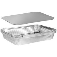 Barquette alimentaire rectangulaire jetable en aluminium RE216 750ML, bac de cuisson profond pour rôtir, cuire, réchauffer, emporter