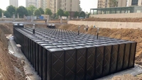 Réservoir d'eau en FRP/acier inoxydable/acier au carbone assemblé Équipement de stockage d'eau d'incendie Grand réservoir étanche Fabricant d'équipement de traitement de l'eau