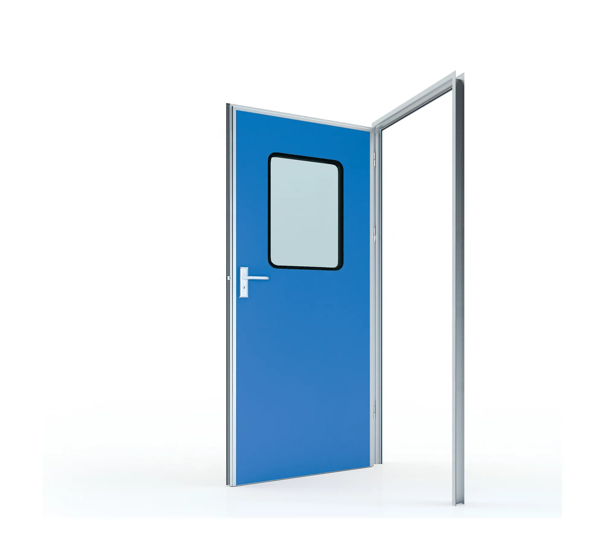 Pintu Ayun Hermetik GMP untuk Bingkai Aluminium Rumah Sakit Laboratorium Pembersih Pintu Kamar