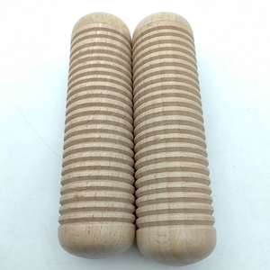 Instrument de percussion Orff en bois de hêtre massif à nervures, pour enfants, éducation précoce et sensorielle - Product Image 2
