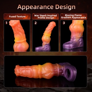Fundas de silicona para pene de 6.85'' War Horse, extensor de pene con nudo, condón reutilizable, juguetes sexuales para adultos, placer en pareja, retarda la eyaculación - Product Image 4