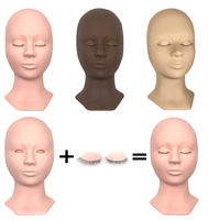 VEYES Tête de mannequin pour la pratique des cils avec 3 couches Extensions de cils Vente en gros Têtes de mannequin
