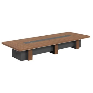 Modern Rectangular Conference <b>Table</b> With Rounded Corners Office Meeting <b>Table</b> Panel Material YYBG-HYZ - Product Image 5