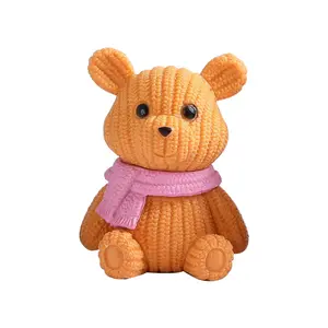 Populaire Feest Home Decor Accessoires Schattige Plastic Teddybeer Miniatuur Fee Easter Animal Tuin Beeldjes Kinderkamer