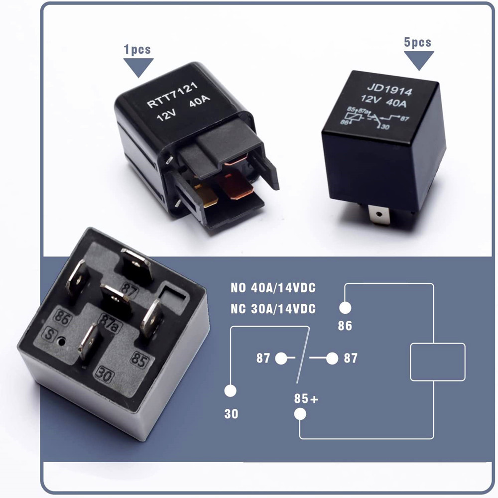 NASA4ピン リレーボックス 防水 12V 6スロットリレーブロックと4PINリレーボックス