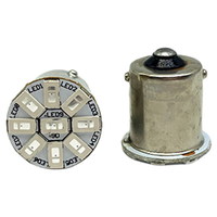 Ampoule de freinage pour voiture et camion 12V/24V LED 5W-10W 6000K, à base plate, à contact unique, pour feu arrière, clignotant et feu antibrouillard arrière