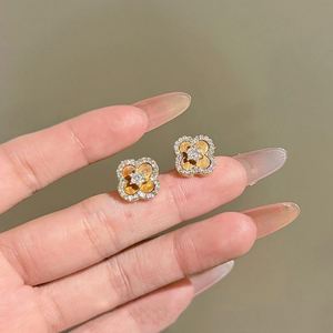 High-End Fashion Jewelry <b>Set</b> Trendy Tiger Eye Four-leaf Clover Necklace Earrings <b>Bracelet</b> Personalized - Product Image 2