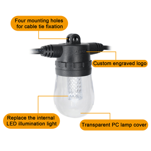Luci a Stringa <span class=keywords><strong>LED</strong></span> per Esterni IP65 Impermeabili RGBW DC36V con Sincronizzazione Musicale, Illuminazione per Vialetti e Luci Festive Permanenti - Product Image 2