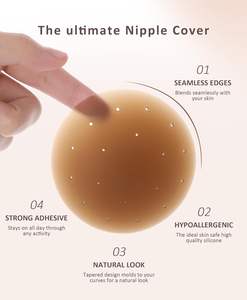 Silikon-Nippel abdeckungen für Frauen Wieder verwendbare Brust polster Wasserdichte BH-Aufkleber für Kleider No Show Nippel pasteten für nahtlose - Product Image 3