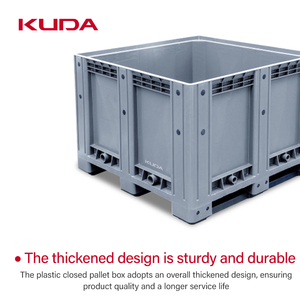 Kuda 1111a-fbkbx hộp Pallet Nhựa có thể xếp chồng hộp Pallet đóng hộp công nghiệp nặng Thùng nhựa 1100x1100x780mm - Product Image 3