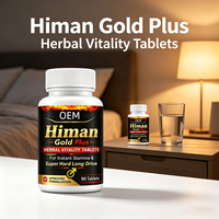 Comprimés de vitalité à base de plantes Himan Gold Plus, 90 unités, complément OEM pour soutenir la résistance et l'endurance