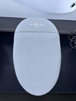 WC intelligent à commande à distance multifonction, avec bidet intégré, cuvette allongée, à poser au sol, siphon en S, séchage à l'air, siège chauffant, monobloc