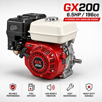 Moteur à essence Scdc Original Hondas GX200 SH 4 temps 6,5 ch 196 cm³ OHV pour pompe à eau, générateur, équipement agricole