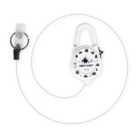 DEYIKEY Porte-clés rétractables avec cordon de sécurité, design personnalisé pour souvenirs de compétition et emballage