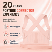Correcteur de posture pour femmes, double structure, support à ressorts en PP, thermosoudé, invisible sous les vêtements, pour le bureau et le quotidien