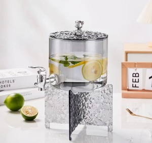 Home Party Hotel <span class=keywords><strong>Bar</strong></span> sử dụng Glass uống Dispenser hign Borosilicate chanh trái cây đồ uống ấm trà với uống Dispenser - Product Image 4
