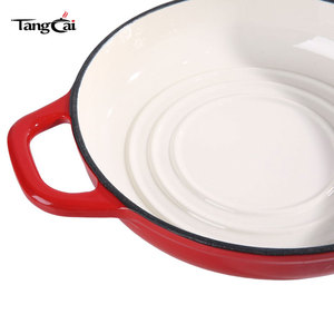 Marmite hollandaise en fonte émaillée 6QT ultra-résistante <span class=keywords><strong>pour</strong></span> la cuisson du pain, compatible avec toutes les plaques de cuisson, <span class=keywords><strong>pour</strong></span> marques <span class=keywords><strong>et</strong></span> détaillants - Product Image 4