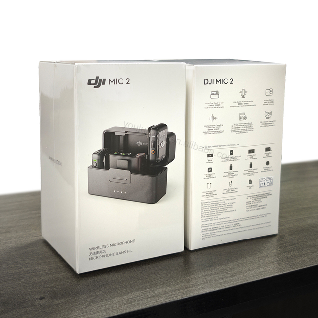 DJI Mic 2 (2 TX + 1 RX + Charging Case) DJI New Microphone 14-Hour Internal Recording & 32-bit Float Internal Recording