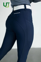 Nouveaux pantalons d'équitation en silicone bleu marine RTS pour femmes, collants d'équitation, jodhpurs, leggings d'équitation avec poche