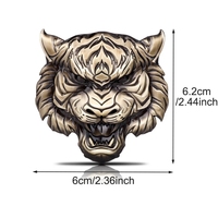 Emblem Mobil 3D Logam Motif Wajah Harimau, Stiker Emblem Mobil Retro, Dekal Emblem Mobil