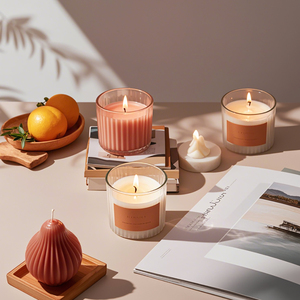 Fournisseur en gros de bougie parfumée d'aromathérapie en verre de cire avec emballage personnalisé bâton d'étiquette de logo - Product Image 6