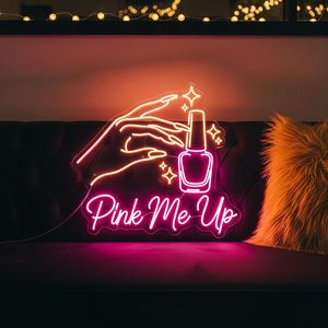 Letrero de Neón LED Personalizado del Fabricante, Letrero de Neón LED con Diseño de Uñas, Letrero de Neón LED con Diseño de Bienvenida a la Selva, Decoración de Pared para Fiestas, Letrero de Neón Personalizado - Product Image 2