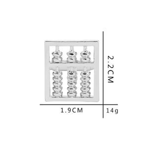 Nuevos gemelos <span class=keywords><strong>de</strong></span> ropa <span class=keywords><strong>de</strong></span> hombre <span class=keywords><strong>de</strong></span> aleación <span class=keywords><strong>de</strong></span> Metal en blanco accesorio <span class=keywords><strong>de</strong></span> ábaco impreso personalizado plateado y esmaltado para regalo o recuerdo - Product Image 3