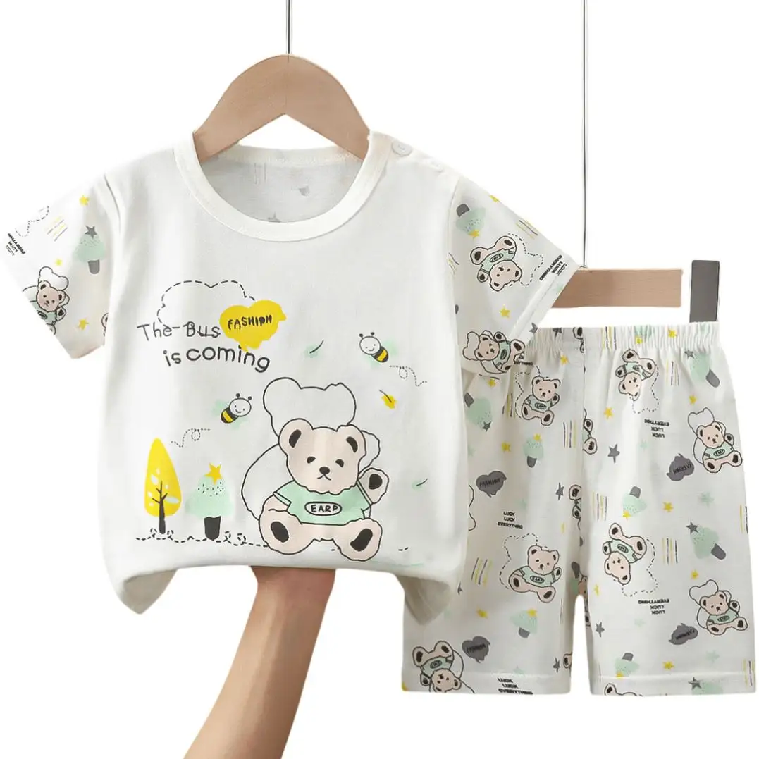 Custom Pajama Set Kids Cotton Christmas Girls Night Pajamas With Pocket Nativity Scene Printing