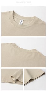 เสื้อยืดไหล่ปล่อยแบบเรียบเสื้อยืดผ้าฝ้าย100% ขนาดใหญ่สำหรับผู้ชายเสื้อยืดโลโก้แบบกำหนดเอง - Product Image 6