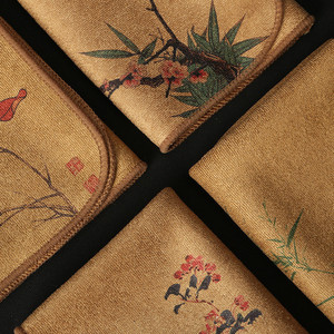 Grosir Kain Teh Dicat Handuk Teh Taplak Meja Kain Bermutu Tinggi Penyerap Katun Tebal dan Linen Zen Kain Ketel Tikar Serbet - Product Image 4