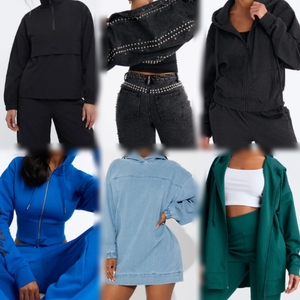 Sweat-shirts d'occasion pour femmes, lots mixtes de sweats à capuche et pulls, surplus en gros pour la revente de vêtements - Product Image 5